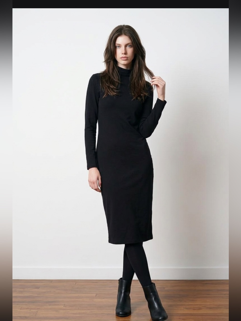 I Love Taylor Madison (ILTM) Long-Sleeve Black Midi Dress